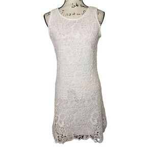 Blanc du Nil crochet white dress, Size T2/38‎